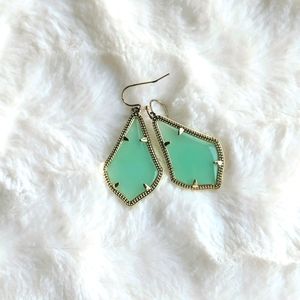 Kendra Scott Alex Gold Drop Earrings in Chalcedony